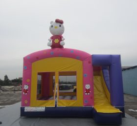 T5-105 Надувная комбинация скольжения замка Hello Kitty