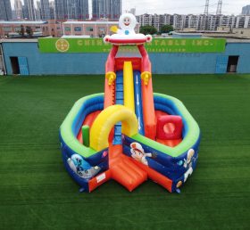 T8-1408 Детская игровая площадка для скольжения в космосе раздувные
