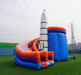 T8-133 Ракета Космическое путешествие Тема Детская деловая вечеринка Веселая раздувная комбинация тегов с горкой