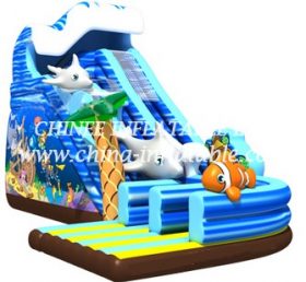 T8-1504 Гигантские скольжения для детей раздувные горки подводного мира