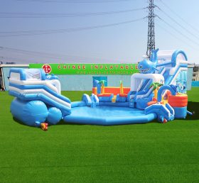Pool2-713 Водные лыжи бассейн кита раздувной аквапарк