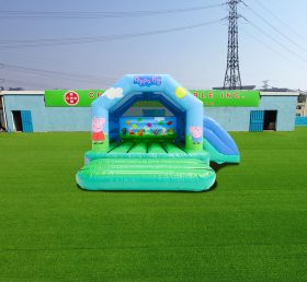 T2-4037 13X18Ft Зеленый Пеппа Пиг Слайд Комбинация