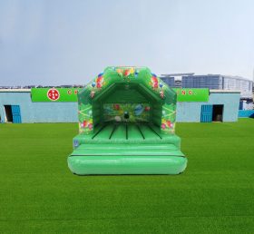 T2-4176 12X12Ft Зеленая вечеринка Прыгающий дом и дискотека готовы