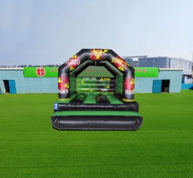 T2-4178 12X12Ft Зеленый токсичный подпрыгивающий дом