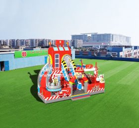 T6-453 Гигантский раздувной парк развлечений для пожарных машин
