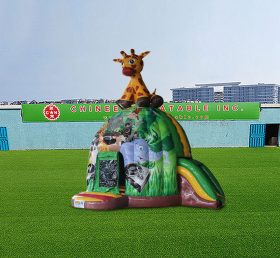 T2-4848 Замок дискотеки жирафа джунглей раздувной