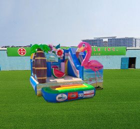 T2-4984 Фламинго пляж раздувной замок