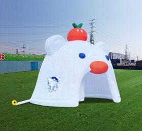 Tent1-6002 Надувная палатка-юрта с изображением белого медведя из мультфильма