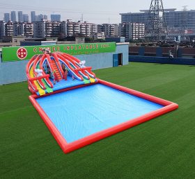 Pool2-802 Надувная площадка на воде