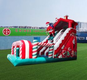 T8-4551 Надувная горка Santa Skiing