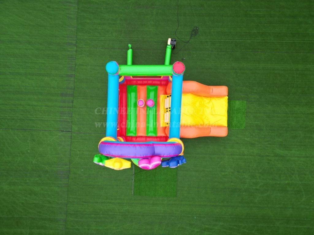 T2-4565B Rainbow Candy  Bouncy Castle With Slide