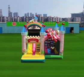 T2-7030 Надувной комплект Flower Fairy Princess Palace с горкой