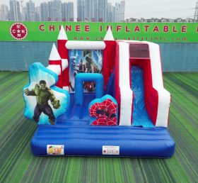 T2-8105B Батутный замок Marvel Super Hero с горкой