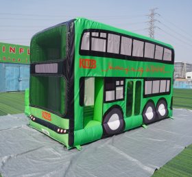 T2-3260 Надувной батут в форме автобуса с горкой