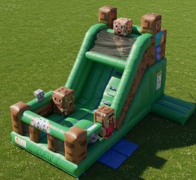 T8-8035 minecraft Надувная Водная Горка