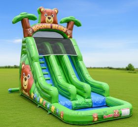 T8-8419 Надувная водная горка в стиле Медведи-соседи