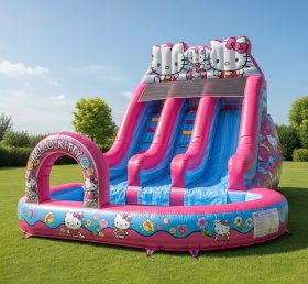 T8-8460 Надувная водная горка в стиле Hello Kitty