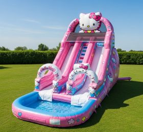 T8-8461 Надувная водная горка в стиле Hello Kitty