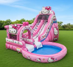 T8-8623 Надувная водная горка в стиле Hello Kitty