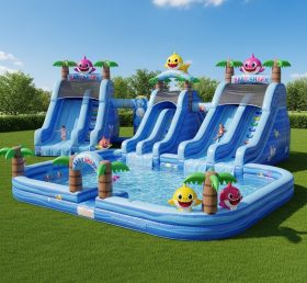Pool3-232 Водный парк бассейн с тематикой Baby Shark