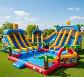 Pool3-295 Бассейн Водный парк в стиле Lego