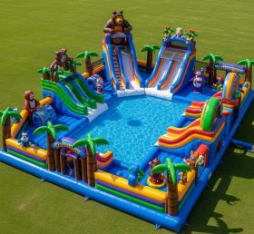 Pool3-307 Водный парк с бассейном в стиле Маши и Медведя