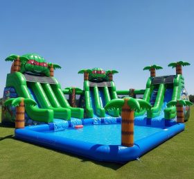 Pool3-333 Водный парк с бассейном в стиле Черепашек-ниндзя