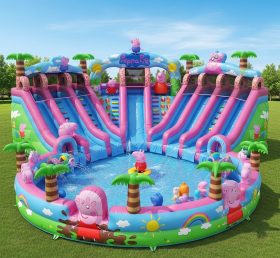 Pool3-340 Водный парк с бассейном в стиле Свинки Пеппы