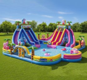 Pool3-342 Водный парк с бассейном в стиле Свинки Пеппы