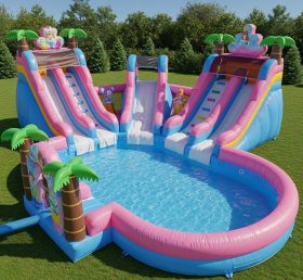 Pool3-356 Водный парк с бассейном в тематике принцессы