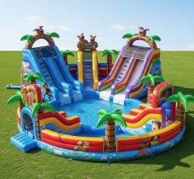 Pool3-366 Водный парк с бассейном в стиле Скуби-Ду