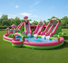 Pool3-385 Водный парк с тематикой «Клубничного пирожного»
