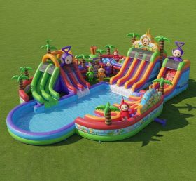 Pool3-390 Водный парк с бассейном в стиле Телетаббис