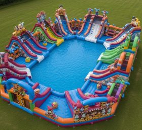 Pool3-392 Водный парк-бассейн в стиле Флинтстоунов