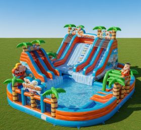 Pool3-393 Водный парк-бассейн в стиле Флинтстоунов