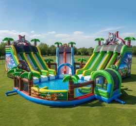 Pool3-416 Водный парк с бассейном в стиле Том и Джерри