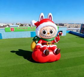 Cartoon3-716 Pop Mart Labubu рождественский Санта надувной мультфильм