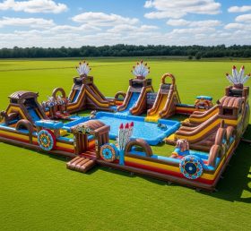 Pool3-427 Водный парк-бассейн в индейском стиле