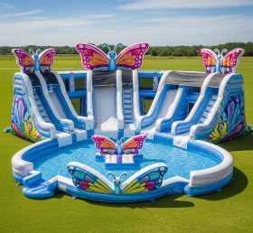 Pool3-434 Водный парк с бассейном в стиле бабочек