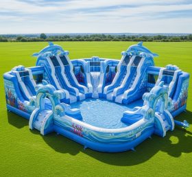 Pool3-455 Водный парк с дельфиньей тематикой