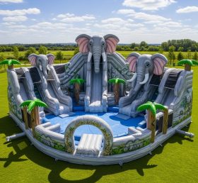 Pool3-463 Водный парк с бассейном в стиле слона