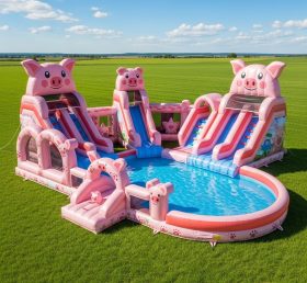 Pool3-510 Водный парк с бассейном в свином стиле