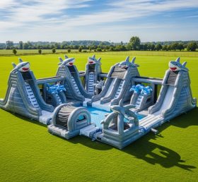 Pool3-526 Водный парк с бассейном в тематике акулы
