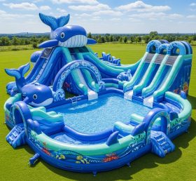Pool3-546 Водный парк с бассейном в тематике кита