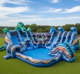 Pool3-612 Бассейн-аквапарк в стиле «Как приручить дракона»