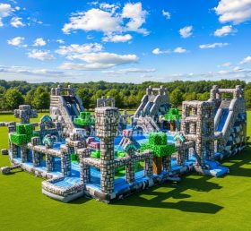 Pool3-635 Водный парк с бассейном в стиле Minecraft