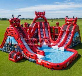 Pool3-641 Водный парк с бассейном в стиле Леди Баг