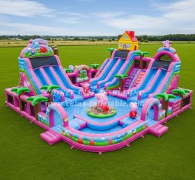 Pool3-661 Водный парк с бассейном в стиле Свинки Пеппы