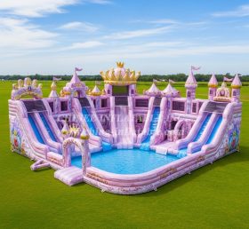 Pool3-671 Водный парк с бассейном в стиле принцесс