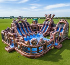 Pool3-676 Водный парк бассейна в стиле Rusty Rivets